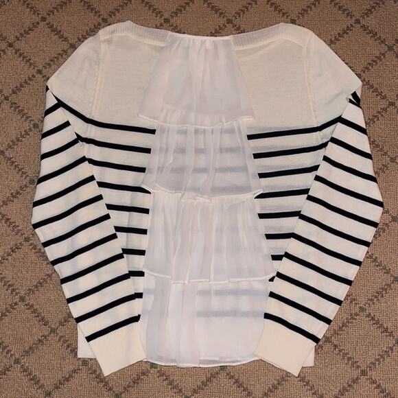 Maille sweater w ruffle back NWOT S - Picture 4 of 6